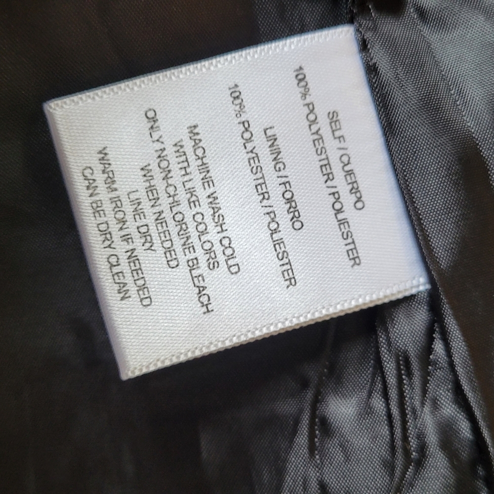 Quilted leather look lightweight 90s oversized black jacket size large - Picture 11 of 11